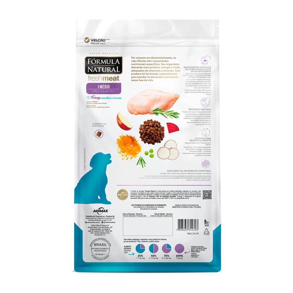 Ração Fórmula Natural Fresh Meat Cães Filhote Médio Frango - 4
