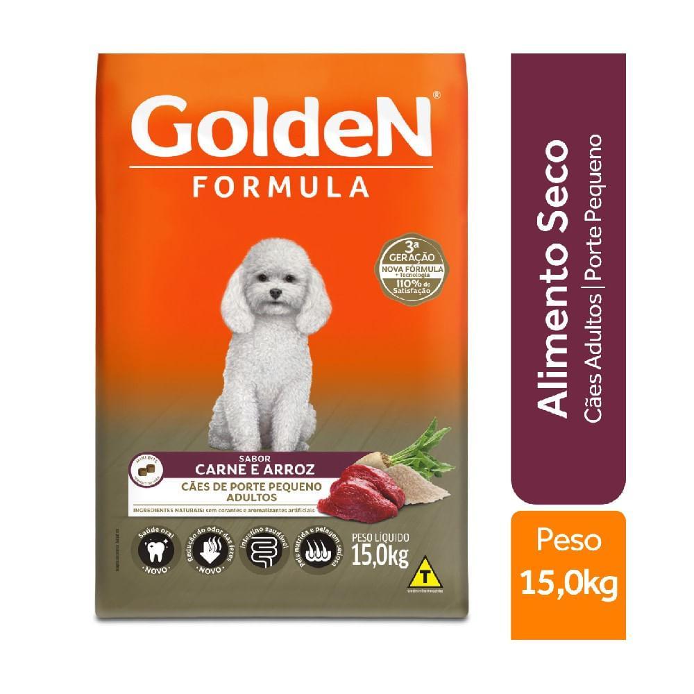 Ração Golden Formula Cães Adultos Raças Pequenas Carne e Arroz Mini Bits - 5