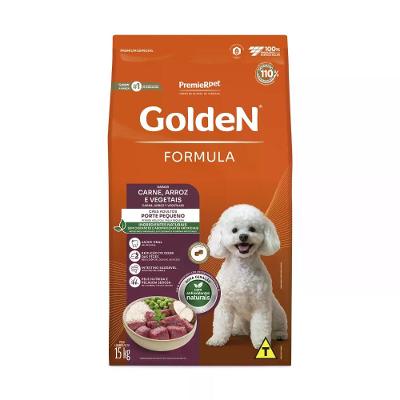 Ração Golden Formula Cães Adultos Raças Pequenas Carne e Arroz Mini Bits