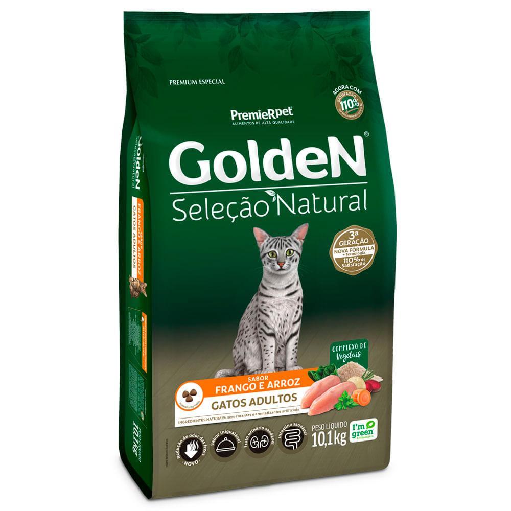 Ração Golden Seleção Natural Gatos Adultos Frango e Arroz - 1