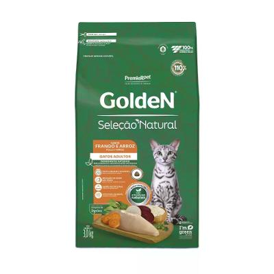 Ração Golden Seleção Natural Gatos Adultos Frango e Arroz