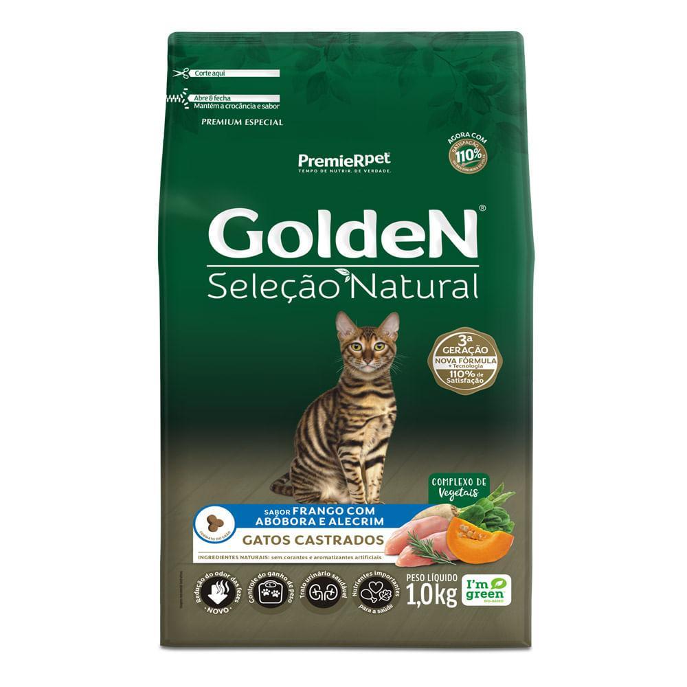 Ração Golden Seleção Natural Gatos Castrados Frango com Abóbora e Alecrim - 4