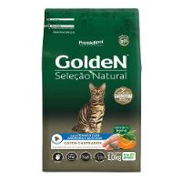 Ração Golden Seleção Natural Gatos Castrados Frango com Abóbora e Alecrim