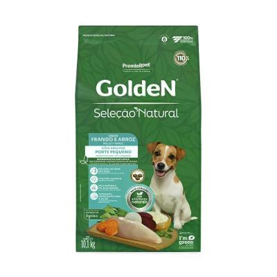 Ração Golden Seleção Natural Cães Adultos Porte Pequeno Frango e Arroz Mini Bits