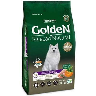 Ração Golden Seleção Natural Cães Adultos Raças Pequenas Frango e Abóbora