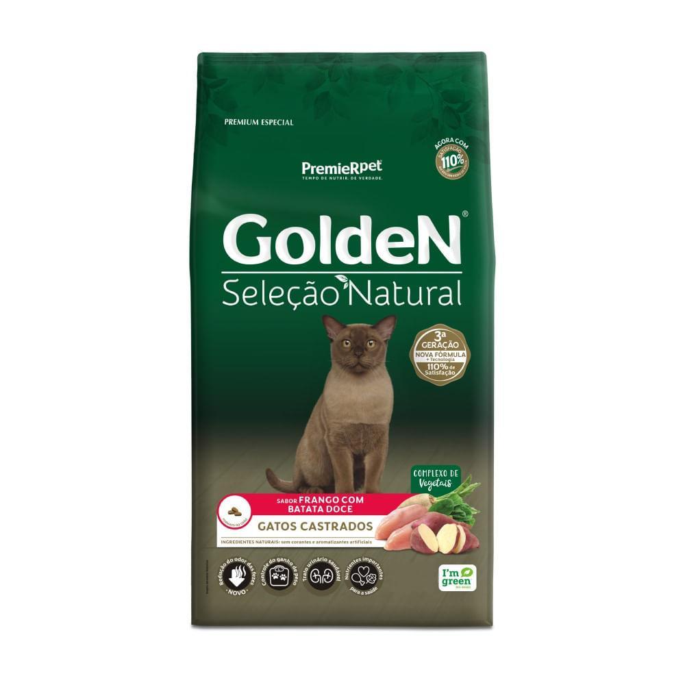 Ração Golden Seleção Natural Gatos Castrados Frango com Batata Doce - 4