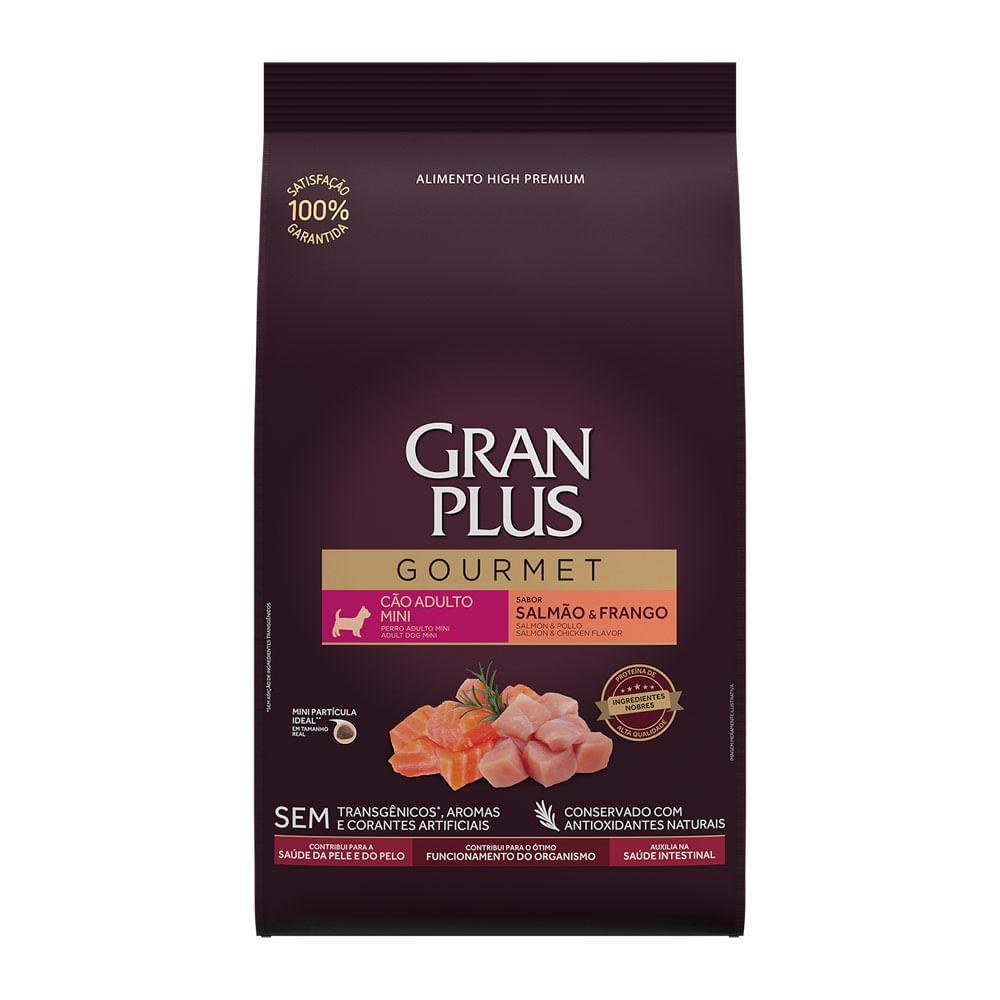 Ração GranPlus Gourmet Cães Adultos Mini Salmão e Frango - 1
