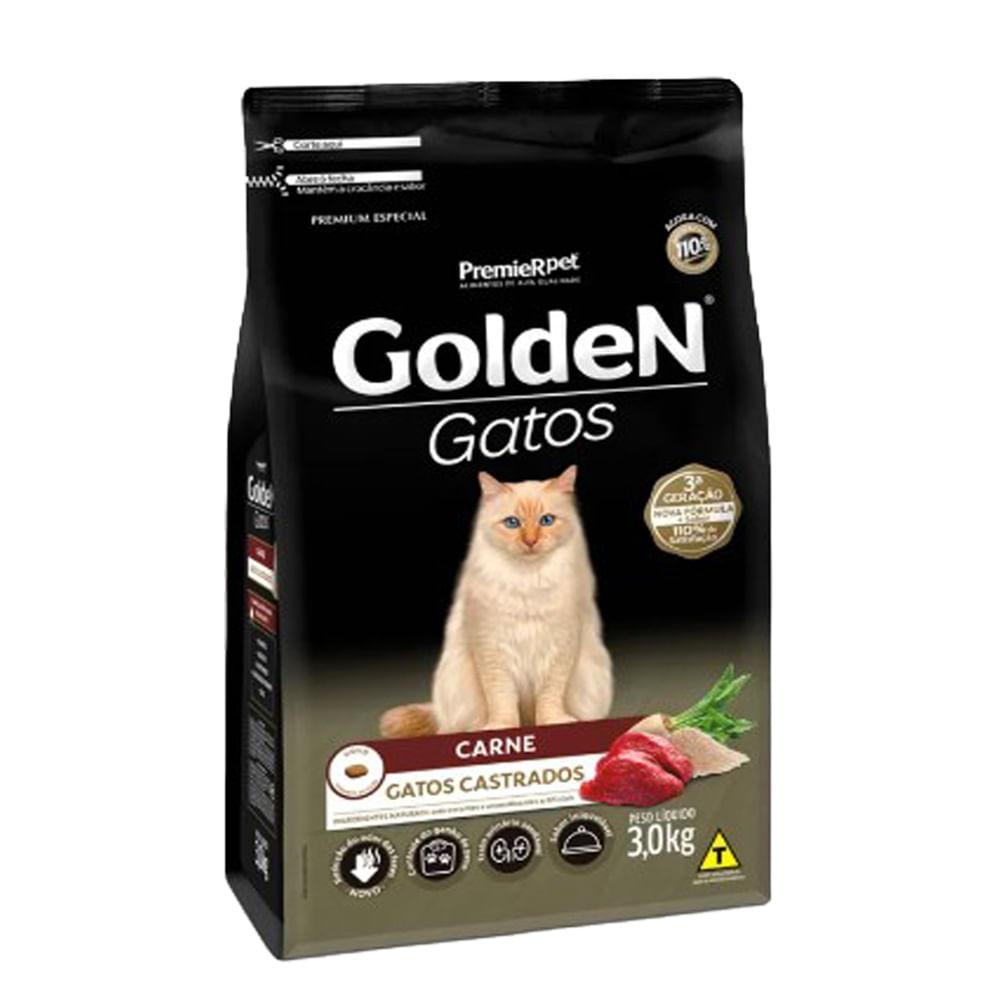 Ração Golden Gatos Castrados Carne - 6