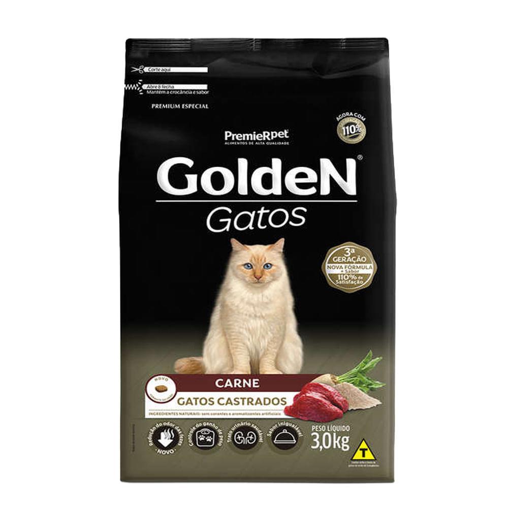Ração Golden Gatos Castrados Carne - 7