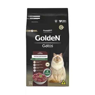 Ração Golden Gatos Castrados Carne