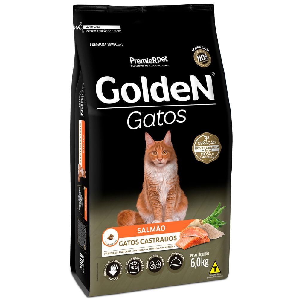 Ração Golden Gatos Castrados Salmão - 4