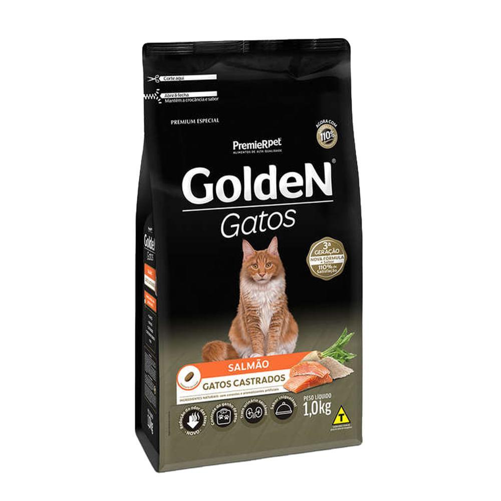Ração Golden Gatos Castrados Salmão - 1