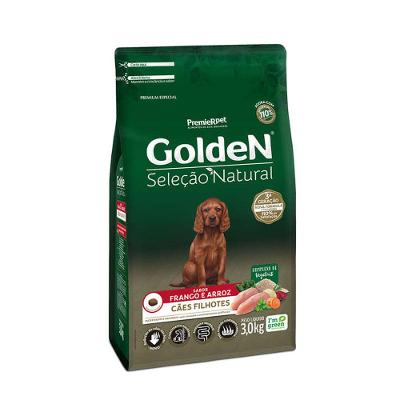 Ração Golden Seleção Natural Cães Filhotes Frango e Arroz