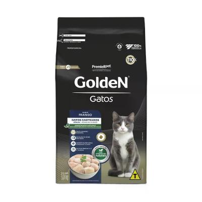 Ração Golden Gatos Castrados Sênior Frango