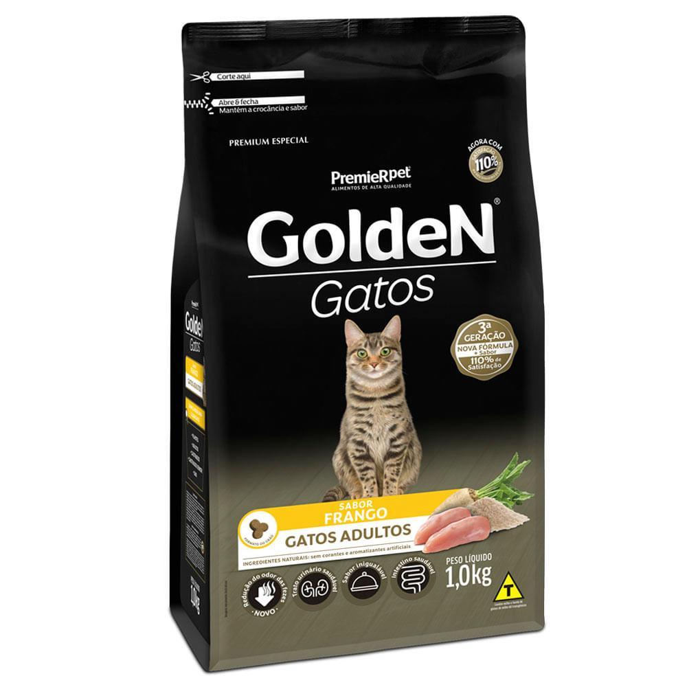 Ração Golden Gatos Adultos Sabor Frango - 1