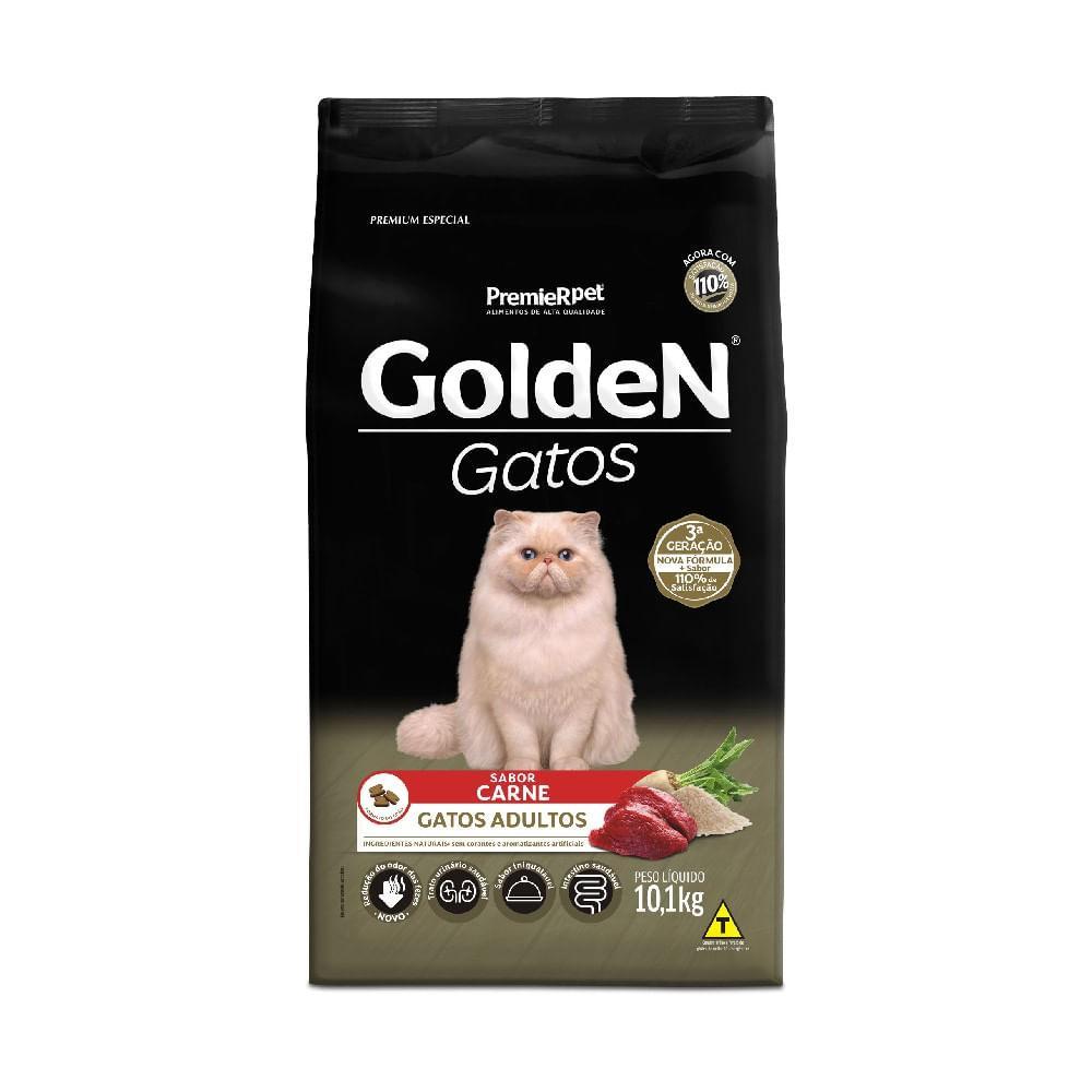 Ração Golden Gatos Adultos Carne - 5