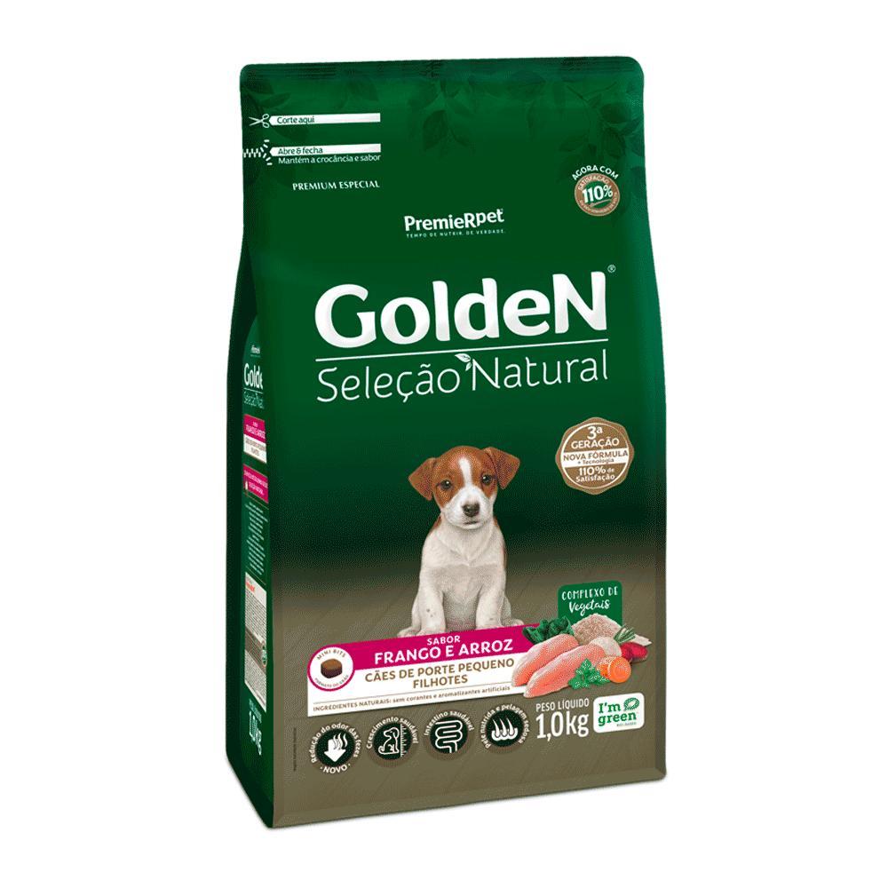 Ração Golden Seleção Natural Cães Filhotes Porte Pequeno Frango e Arroz Mini Bits - 2