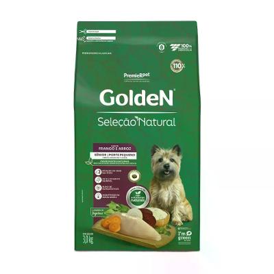 Ração Golden Seleção Natural Cães Sênior Porte Pequeno Frango e Arroz