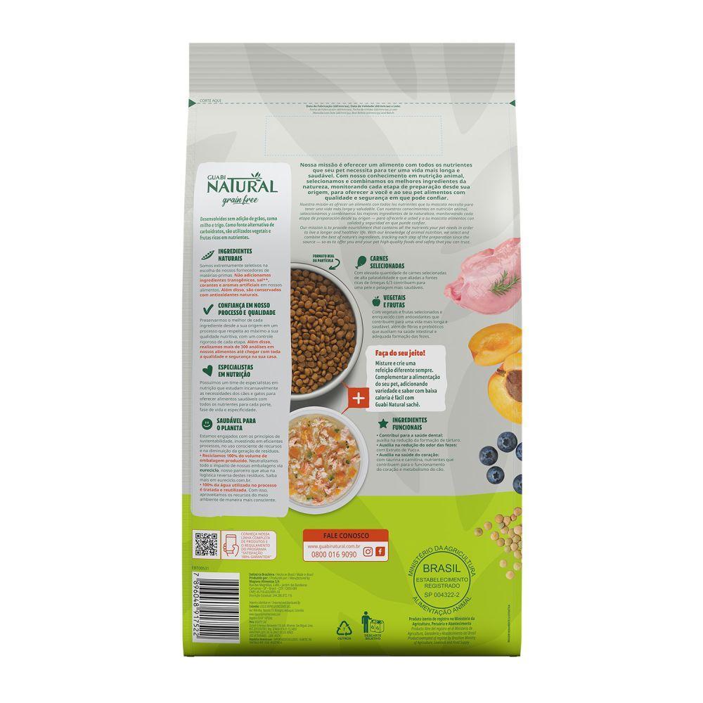 Ração Guabi Natural Grain Free Cães Adultos Raças Mini Pequeno Frango e Lentilha - 3
