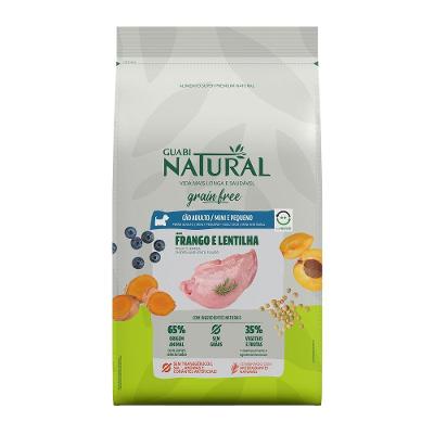 Ração Guabi Natural Grain Free Cães Adultos Raças Mini Pequeno Frango e Lentilha