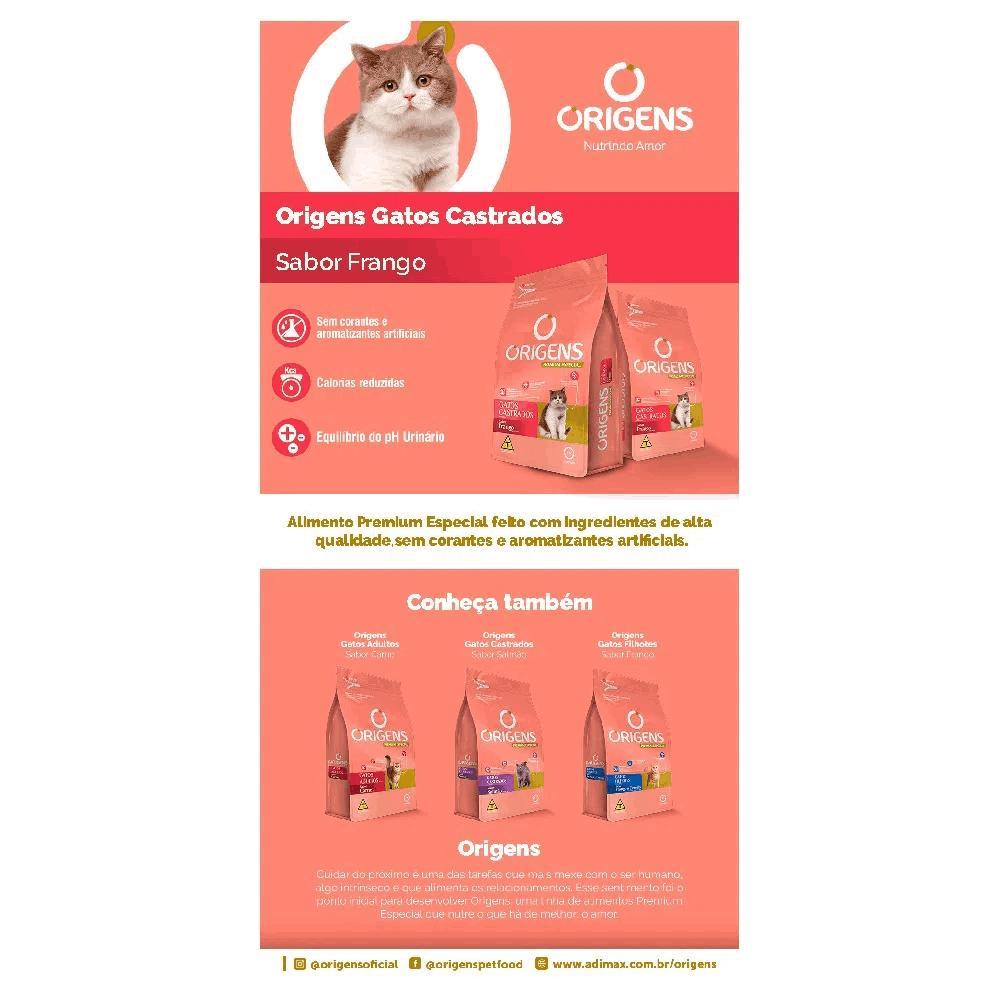 Ração Origens Gatos Castrados Frango - 3