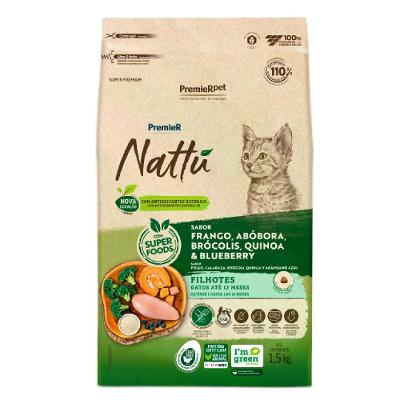 Ração Premier Nattu Gatos Filhotes Abóbora