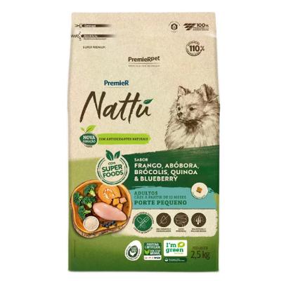 Ração Premier Nattu Cães Adultos Pequeno Porte Abóbora
