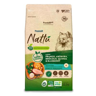 Ração Premier Nattu Cães Adultos Pequeno Porte Abóbora