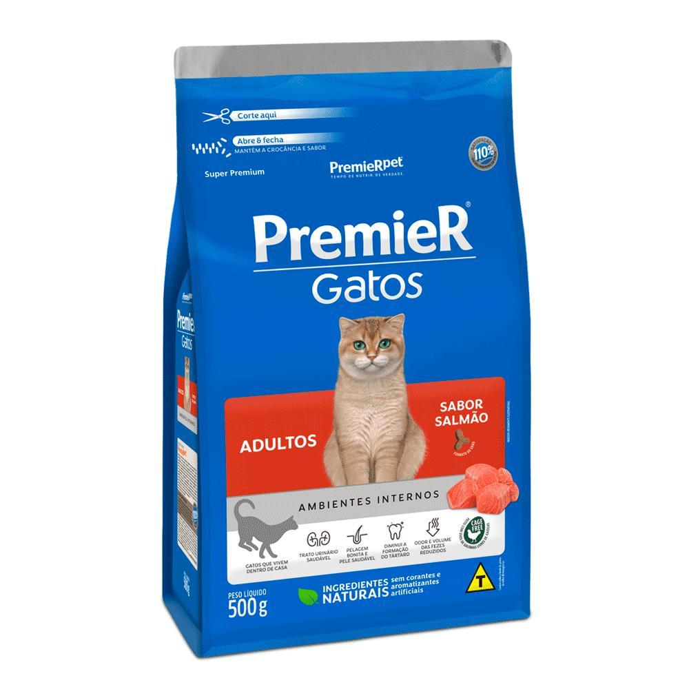 Ração Premier Ambientes Internos Gatos Adultos Salmão - 1