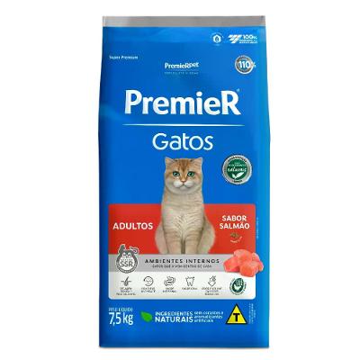 Ração Premier Ambientes Internos Gatos Adultos Salmão