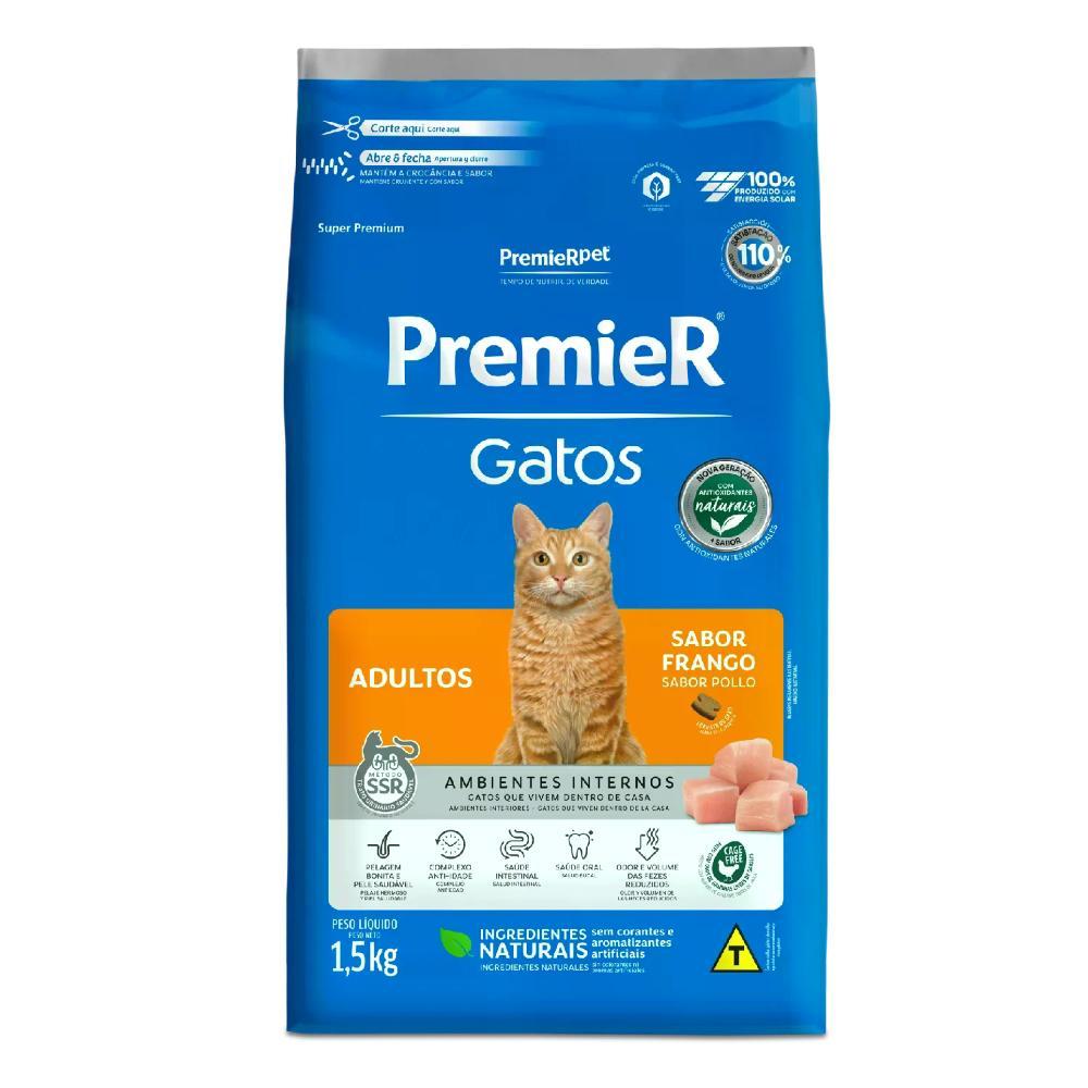 Ração Premier Ambientes Internos Gatos Adultos Frango - 5