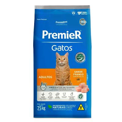 Ração Premier Ambientes Internos Gatos Adultos Frango