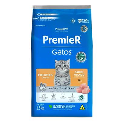 Ração Premier Ambientes Internos Gatos Filhotes Frango