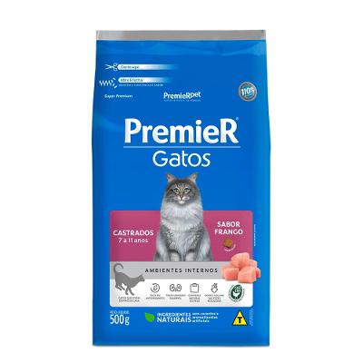 Ração Premier Ambientes Internos Gatos Castrados 7 a 11 Anos Frango