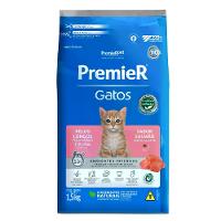 Ração Premier Ambientes Internos Gatos Filhotes Pelos Longos Salmão - 1