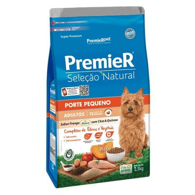 Ração Premier Seleção Natural Cães Adultos Pequeno Porte Frango com Chia e Quinoa