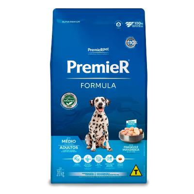 Ração Premier Formula Cães Adultos Raças Médias Sabor Frango