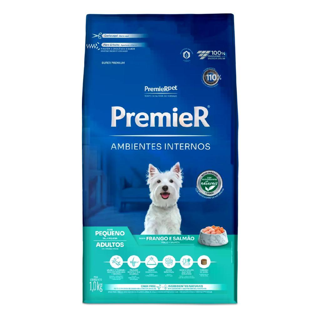 Ração Premier Ambientes Internos Cães Adultos Raças Pequenas Frango e Salmão - 1