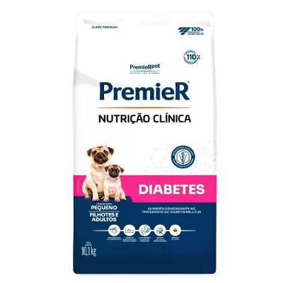 Ração Premier Nutrição Clínica Diabetes Cães Adultos e Filhotes Raças Pequenas