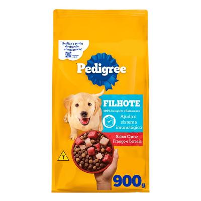 Ração Pedigree Cães Filhotes Raças Médias e Grandes Carne Frango e Cereais