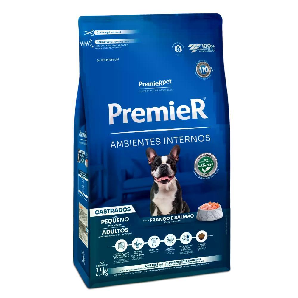 Ração Premier Ambientes Internos Cães Castrados Adultos Frango e Salmão - 2