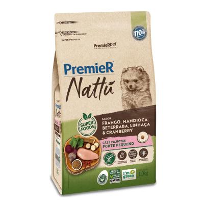 Ração Premier Nattu Cães Filhotes Pequeno Porte Mandioca