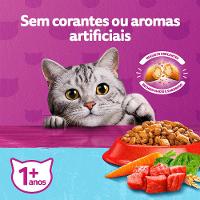 Ração Whiskas Gatos Adultos Castrados Carne - 5