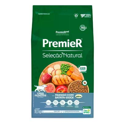 Ração Premier Seleção Natural Cães Filhotes Frango com Batata Doce