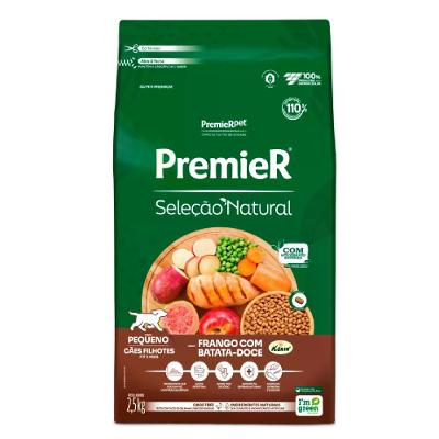 Ração Premier Seleção Natural Cães Filhotes Raças Pequenas Frango com Batata Doce