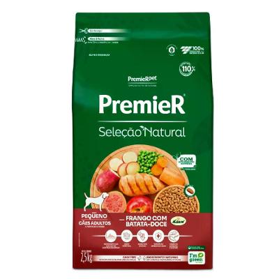 Ração Premier Seleção Natural Cães Adultos Raças Pequenas Frango com Batata Doce