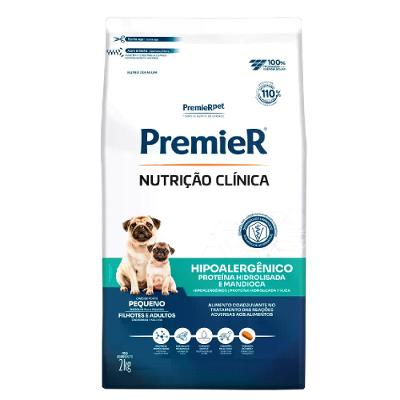 Ração Premier Nutrição Clínica Hipoalergênico Cães Raças Pequenas Proteína Hidrolisada