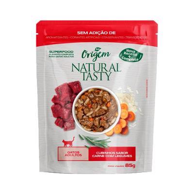 Ração Úmida Origem Natural Tasty Gatos Adultos Carne com Legumes