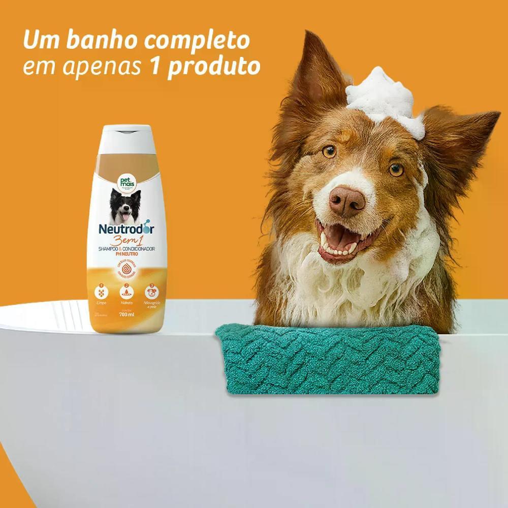Shampoo e Condicionador 3 em 1 pH Neutro Neutrodor Petmais - 4