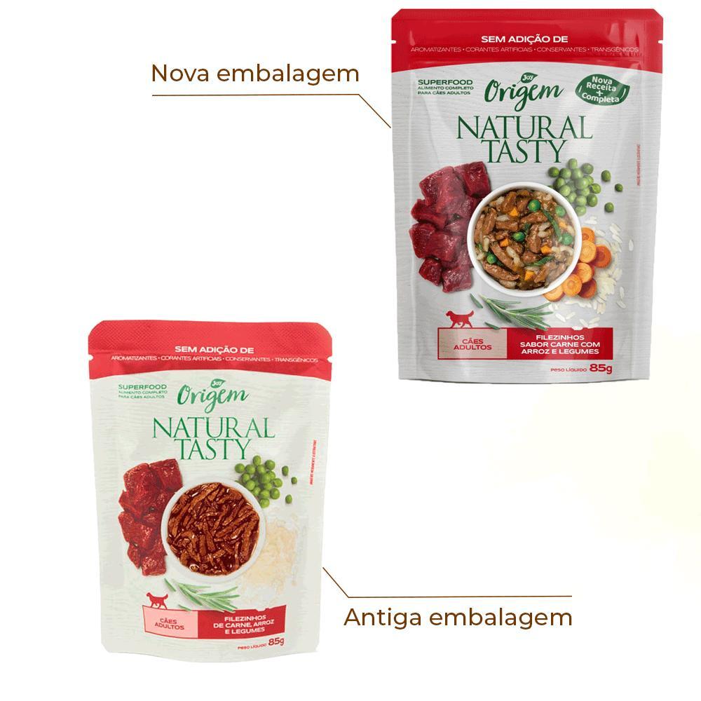 Ração Úmida Origem Natural Tasty Cães Adultos Carne, Arroz e Legumes - 3